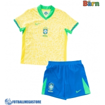 Fotballdrakt Barn Brasil Hjemmedraktsett Copa America 2024 Kortermet (+ Korte bukser)